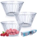 Miseczki szklane na przekąski miski 11.5cm 270ml 3 sztuki EXCELLENT HOUSEWARE 139612