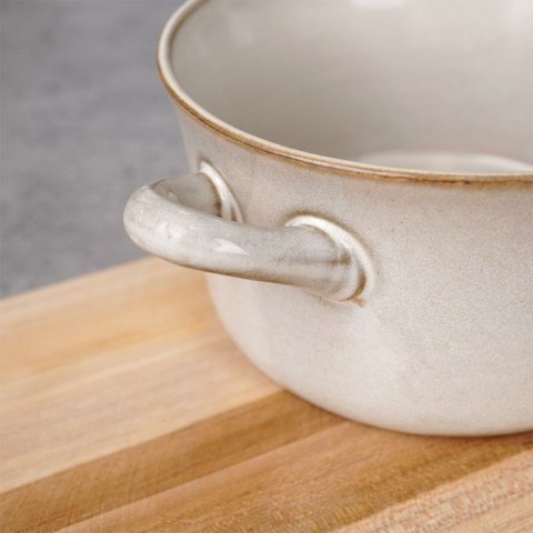 Miska do zupy na zupę bulionówka z uchem ceramiczna szara 600ml SIAKI COLLECTION 139011-S