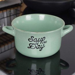 Miska do zupy na zupę bulionówka z uchem ceramiczna zielona 600ml SIAKI COLLECTION 139011-Z