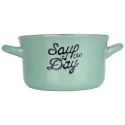 Miska do zupy na zupę bulionówka z uchem ceramiczna zielona 600ml SIAKI COLLECTION 139011-Z