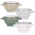 Miski do zupy bulionówka ceramiczna zestaw misek 600ml 4-ele SIAKI COLLECTION 139714