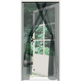 Moskitiera na drzwi czarna podwójna 220x150cm PROGARDEN 780602