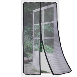 Moskitiera na drzwi czarna z magnesem 210x100cm PROGARDEN 780601