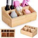 Organizer na kosmetyki akcesoria do makijażu do łazienki bambusowy ELEGANZA 569739