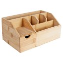 Organizer na kosmetyki akcesoria do makijażu do łazienki bambusowy ELEGANZA 569741