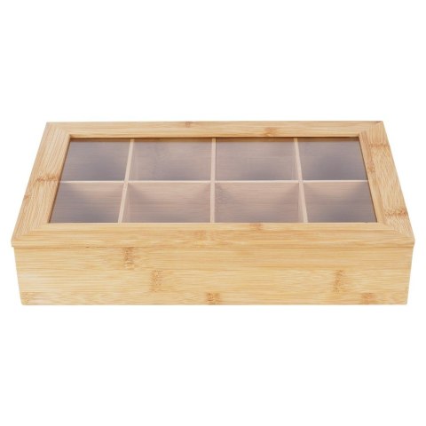 Pojemnik na herbatę bambusowy z przedziałkami 32x20x6.5cm EXCELLENT HOUSEWARE 259381