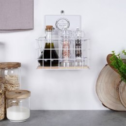 Półka kuchenna metalowa biała do kuchni 21x12.5x24cm EXCELLENT HOUSEWARE 229086