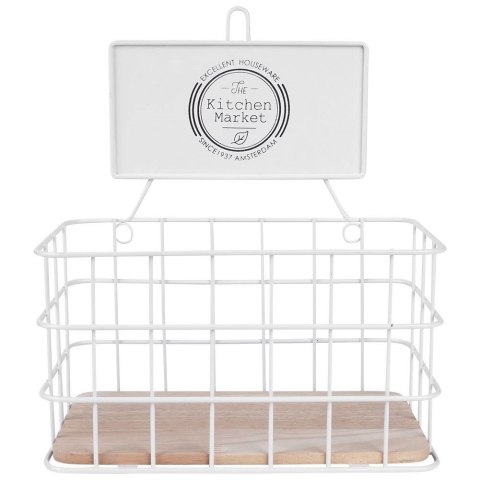 Półka kuchenna metalowa biała do kuchni 21x12.5x24cm EXCELLENT HOUSEWARE 229086