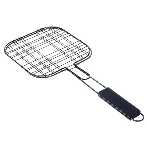 Ruszt do grillowania burgerów metalowy czarny nieprzywierający 49x21.1cm VAGGAN 489308