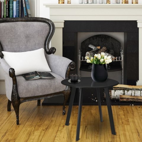 Stolik balkonowy metalowy szary okrągły 50x45cm AMBIANCE 569047