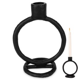 Świecznik aluminiowy czarny 15cm HOME STYLING COLLECTION 569532