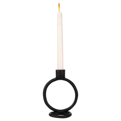 Świecznik aluminiowy czarny 15cm HOME STYLING COLLECTION 569532