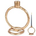 Świecznik aluminiowy złoty 19cm HOME STYLING COLLECTION 569526