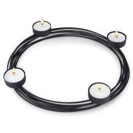 Świecznik metalowy czarny na 4 świeczki 28x3.5cm HOME STYLING COLLECTION 569783