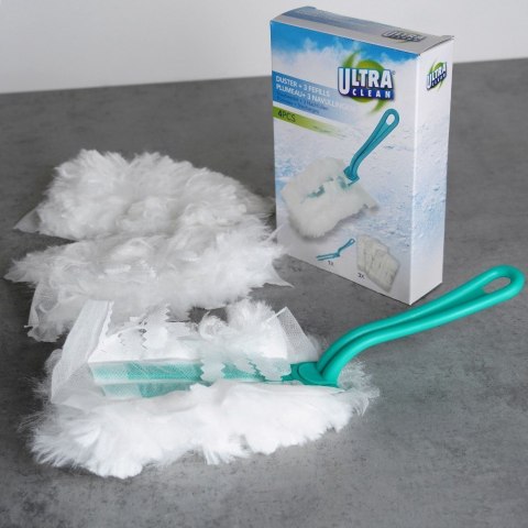 Szczotka do kurzu pajęczyn miotełka z wkładami wymiennymi 28cm 4-ele ULTRA CLEAN 779074