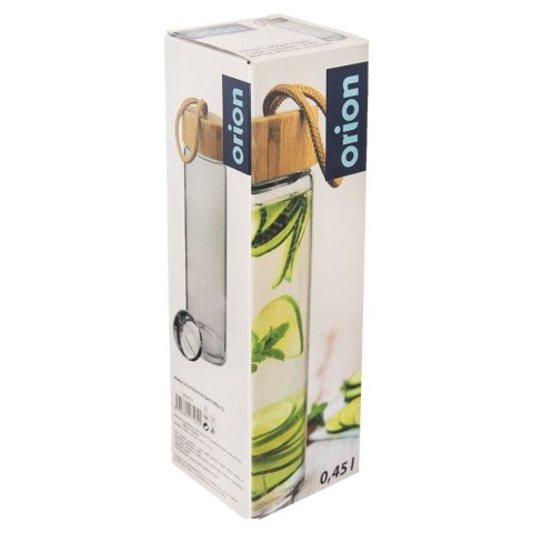 Szklana butelka na wodę soki lemoniadę z sitkiem 450 ml ORION 143757