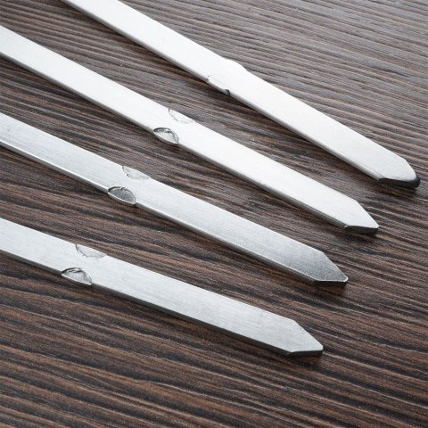 Szpikulce do szaszłyków mięsa szampury stalowe 37cm 4 sztuki VAGGAN 489169