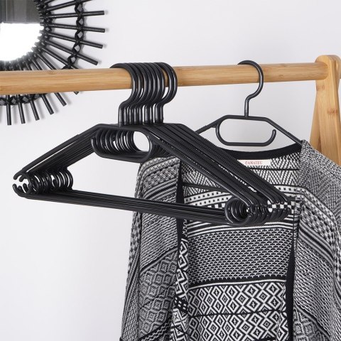 Wieszaki na ubrania czarne obrotowe 10 sztuk STORAGE SOLUTIONS 569886