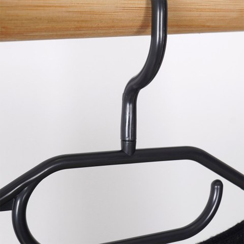 Wieszaki na ubrania czarne obrotowe 10 sztuk STORAGE SOLUTIONS 569886