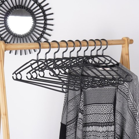 Wieszaki na ubrania czarne obrotowe 10 sztuk STORAGE SOLUTIONS 569886