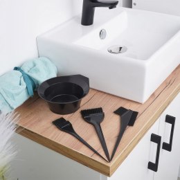 Zestaw akcesoriów do farbowania włosów 4-ele miseczka pędzle do farby ELEGANZA 890311