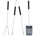 Zestaw przyborów do grilla stalowy 3 ele. BBQ 489176
