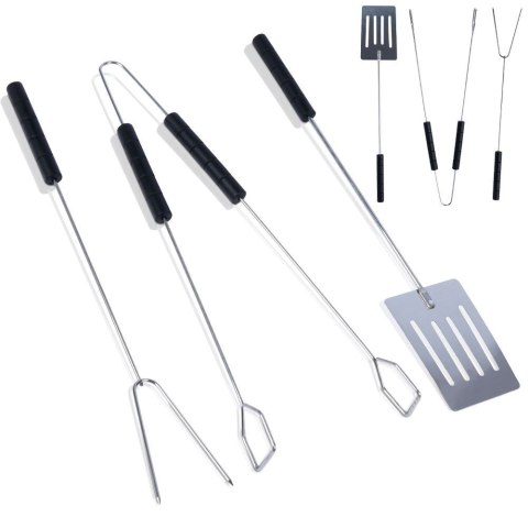 Zestaw przyborów do grilla stalowy 3 ele. BBQ 489176