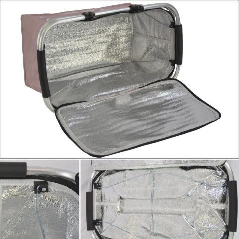 KOSZYK TURYSTYCZNY SKŁADANY TERMICZNY 35L RÓŻOWY REDCLIFFS