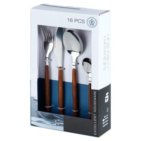 Zestaw sztućców komplet stalowy 16 elementów EXCELLENT HOUSEWARE 139743