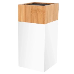 Blok na noże bambusowy stojak do noży pojemnik organizer biały BRUNBESTE BB-3786