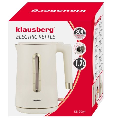 Czajnik elektryczny, 1,7 L, kremowy stal 304, KLAUSBERG KB-9004