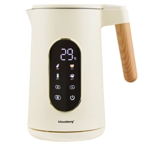 Czajnik elektryczny, 1,7L, LED dotykowy, regulacja temperatury, KLAUSBERG KB-9005