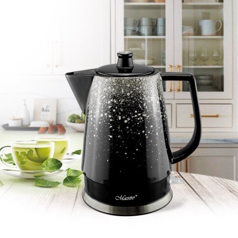Czajnik elektryczny ceramiczny czarny srebrny 1.5L 1500W MAESTRO MR-074-SILVER