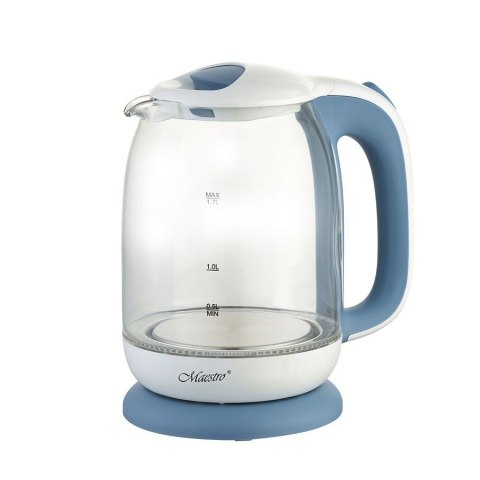 Czajnik elektryczny szklany 1.7L 2200W niebieski MAESTRO MR-056-BLUE