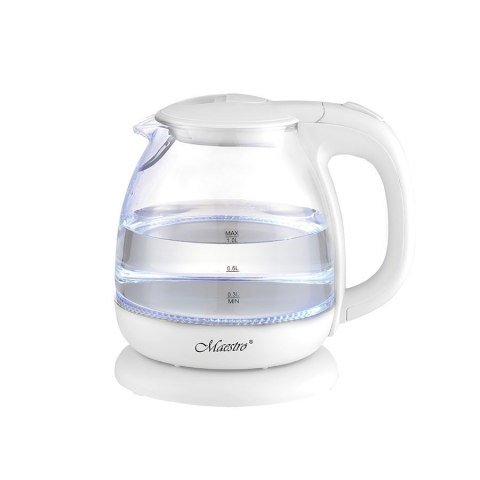 Czajnik elektryczny szklany mały 1L 1100W biały MAESTRO MR-055-WHITE
