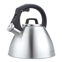 Czajnik stalowy na gaz indukcja 2.5L z gwizdkiem uchwyt Soft-Touch Srebrny KLAUSBERG KB-7951