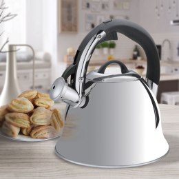 Czajnik stalowy z gwizdkiem na gaz indukcję 2.2L błyszczący MAESTRO MR-1320-S