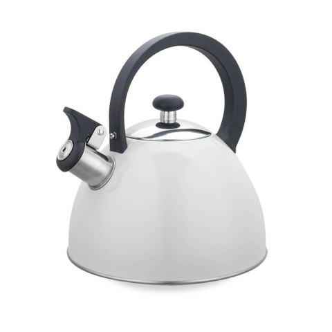Czajnik stalowy z gwizdkiem na gaz indukcję 2.5L MAESTRO jasnoszary MR-1302-WG