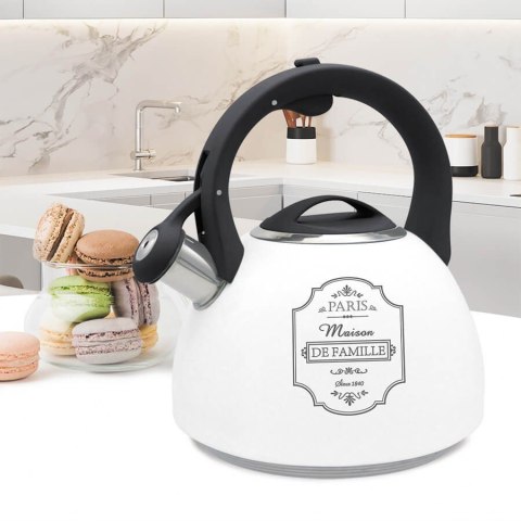 Czajnik stalowy z gwizdkiem na gaz indukcję 2.5L Paris Maison MAESTRO MR-1324