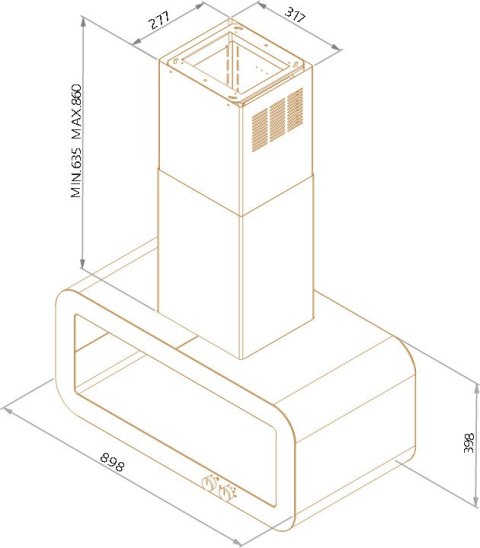 Okap kominowy VELGE VCCH 9013.1 X