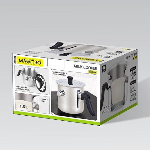 Garnek do gotowania mleka 1.5L MAESTRO MR-1698