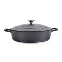Garnek niski płaski z pokrywką 28cm 4.0L czarny MAESTRO MR-4528-S