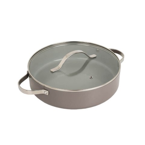 Garnek płaski niski z pokrywką indukcja 28cm 3.9L MAESTRO MR-4009-28S