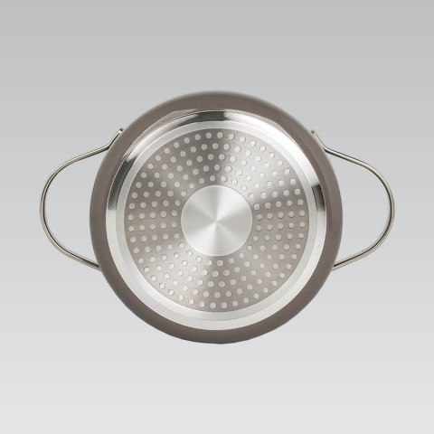 Garnek płaski niski z pokrywką indukcja 28cm 3.9L MAESTRO MR-4009-28S
