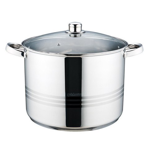 Garnek stalowy z pokrywką na indukcję gaz (16L S/N) MAESTRO MR-3517-16