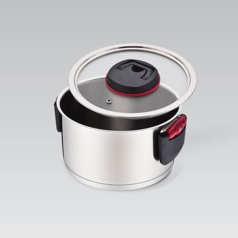 Garnek stalowy z pokrywką na indukcję gaz 16cm 1.6L MAESTRO MR-3530-16