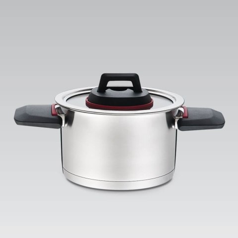 Garnek stalowy z pokrywką na indukcję gaz 16cm 1.6L MAESTRO MR-3530-16