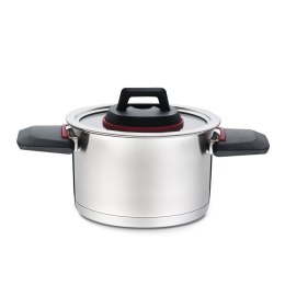Garnek stalowy z pokrywką na indukcję gaz 18cm 2.3L MAESTRO MR-3530-18