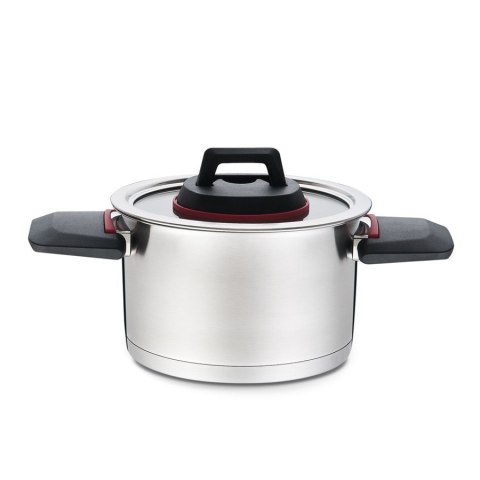 Garnek stalowy z pokrywką na indukcję gaz 18cm 2.3L MAESTRO MR-3530-18