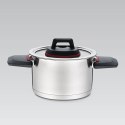 Garnek stalowy z pokrywką na indukcję gaz 18cm 2.3L MAESTRO MR-3530-18